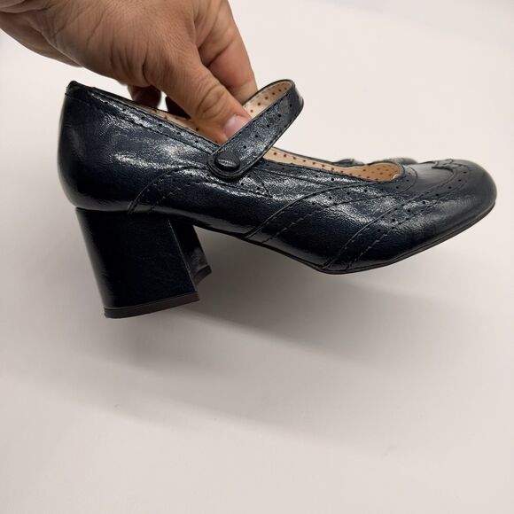 But Another Innocent Tale Shoes Womens 6.5 Blue Strap Heels Anthropologie BAIT - Picture 6 of 9